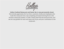Tablet Screenshot of holleyshouston.com